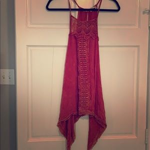 Altar’d State Embroidered Salmon Tank